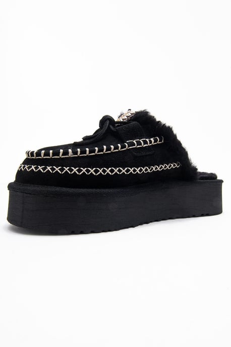 Yalina Leder-Platform-Mokassin-Hausschuhe - Image 4