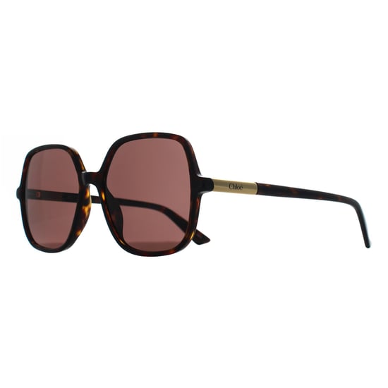 Chloe Square Womens Dark Havana Braun CH0362S - Image 2