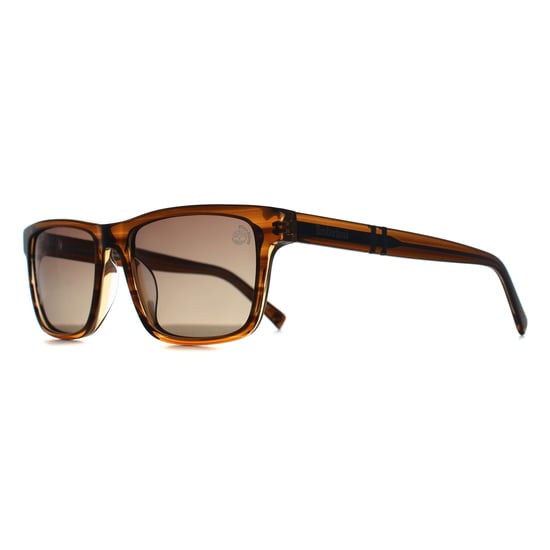 Timberland Rectangle Mens Striped Brown Horn Brown TB00020 - Image 2
