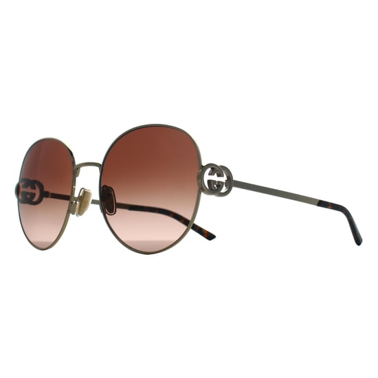Gucci Rund Damen Gold Braun Farbverlauf GG2047S - Image 2