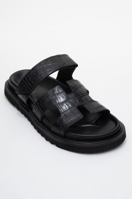 Loana Leder Slide Sandale - Image 3