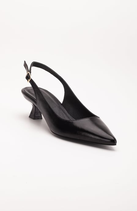 Lety Slingback Kitten-Heel Leder-Pumps - Image 1