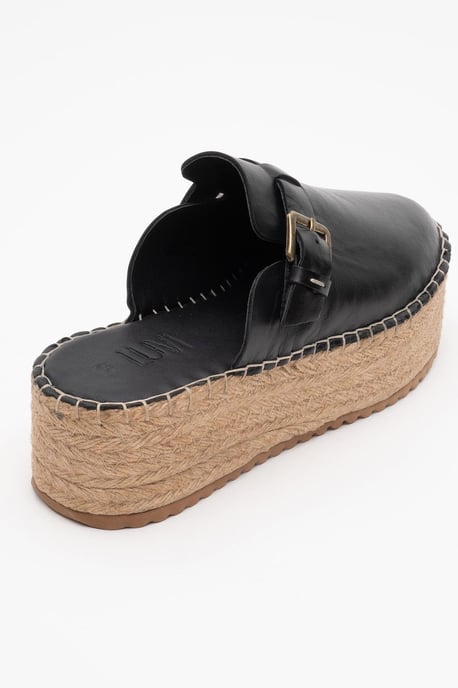 Novas Leder Plateau Espadrille Pantolette (Damen) - Image 3