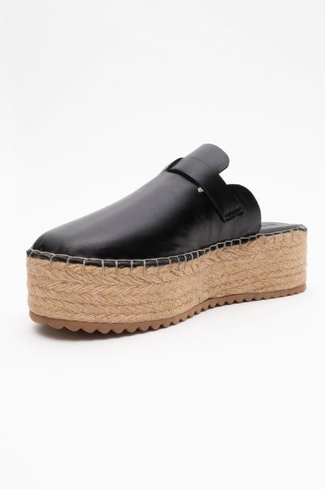 Novas Leder Plateau Espadrille Pantolette (Damen) - Image 4