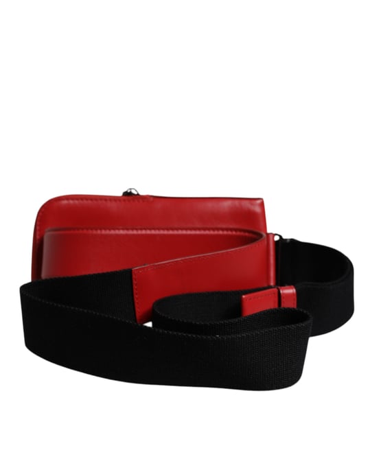Dolce & Gabbana Geldbörse/Gürteltasche aus Kalbsleder mit Logo und Handyfach - Rot - Image 4
