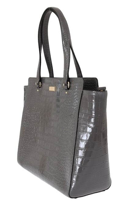 Kate Spade Graue Krokodil-Prägung Leder Elissa Bristol Drive Tote Handtasche - Image 3
