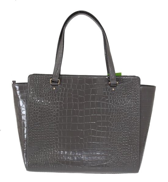 Kate Spade Graue Krokodil-Prägung Leder Elissa Bristol Drive Tote Handtasche - Image 4