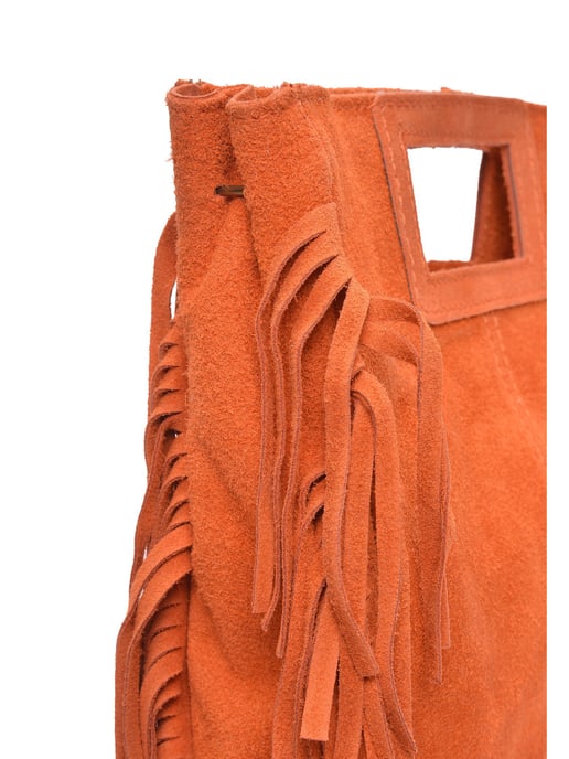 Anna Luchini Orange Rindsledertasche - Image 3