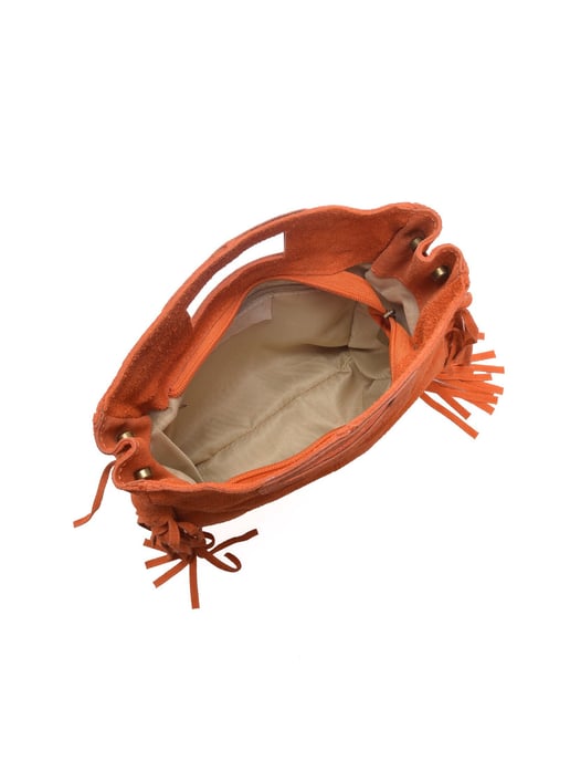 Anna Luchini Orange Rindsledertasche - Image 4