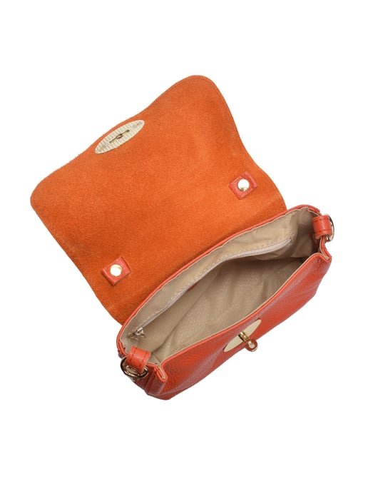Roberta M Orange Rindsledertasche - Image 4
