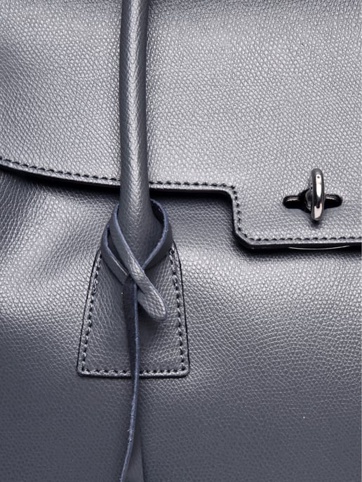 Luisa Vannini Grau Rindsledertasche - Image 3