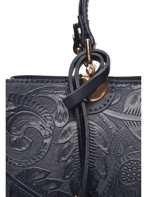Anna Luchini Blau Rindsledertasche - Image 3