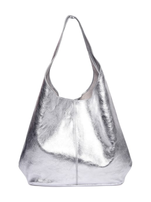 Luisa Vannini Silber Rindsledertasche - Image 1