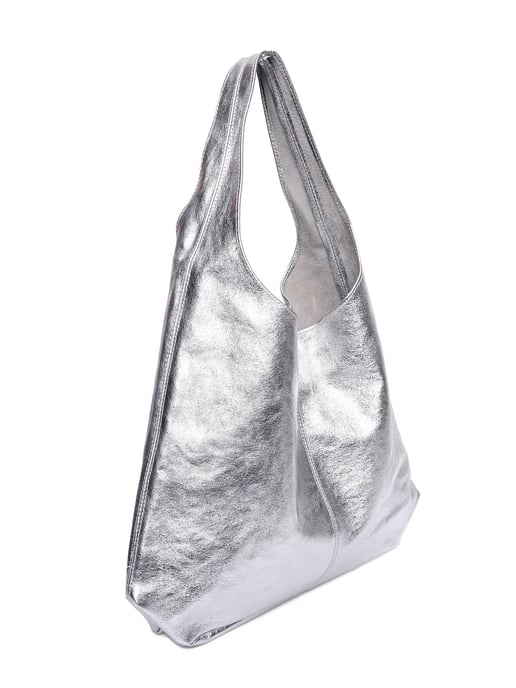 Luisa Vannini Silber Rindsledertasche - Image 2