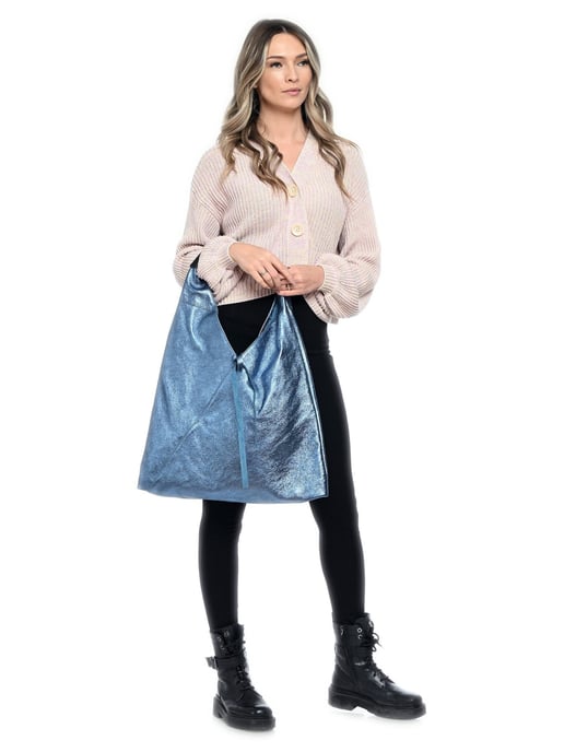 Isabella Rhea Blau Rindsledertasche - Image 5