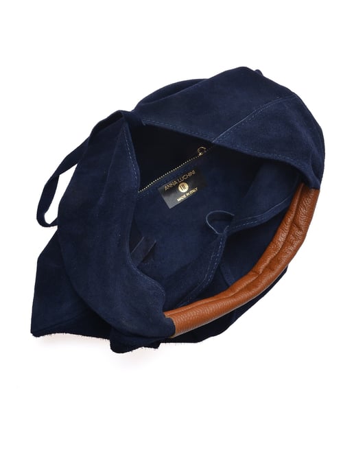 Anna Luchini Blau Rindsledertasche - Image 4
