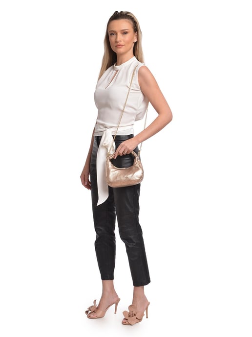 Anna Luchini Bronze Rindsledertasche - Image 5