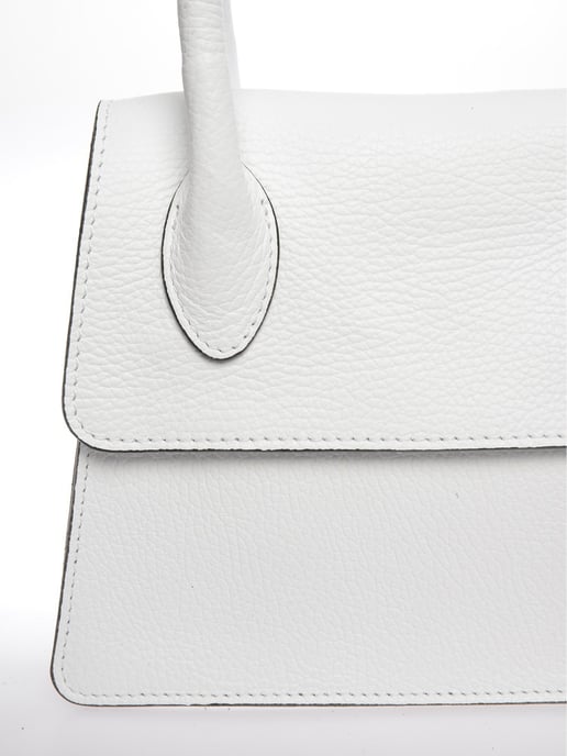 Luisa Vannini Weiß Rindsledertasche - Image 3