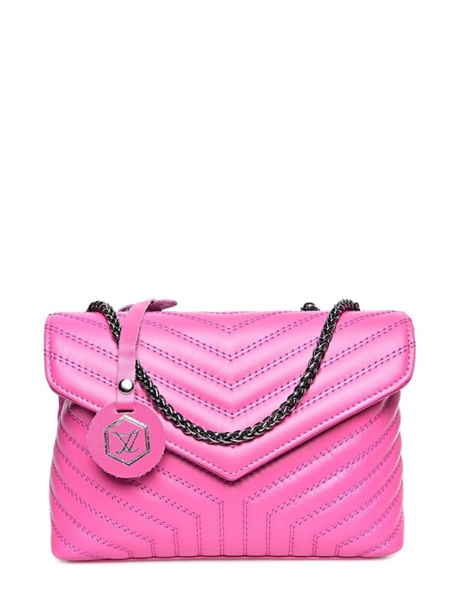 Luisa Vannini Fuchsia Rindsledertasche - Image 1