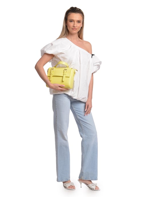 Anna Luchini Zweifarbig Rindsledertasche - Image 5