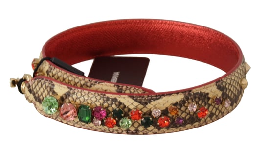 Dolce & Gabbana Beiger Exotischer Lederkristall Schultergurt - Image 2
