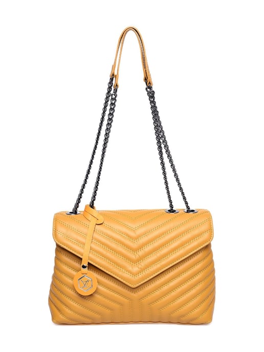 Luisa Vannini Senf Rindsledertasche - Image 1