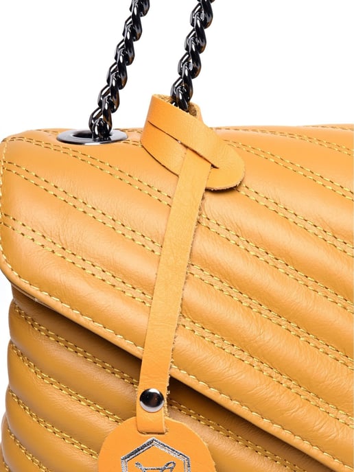 Luisa Vannini Senf Rindsledertasche - Image 3