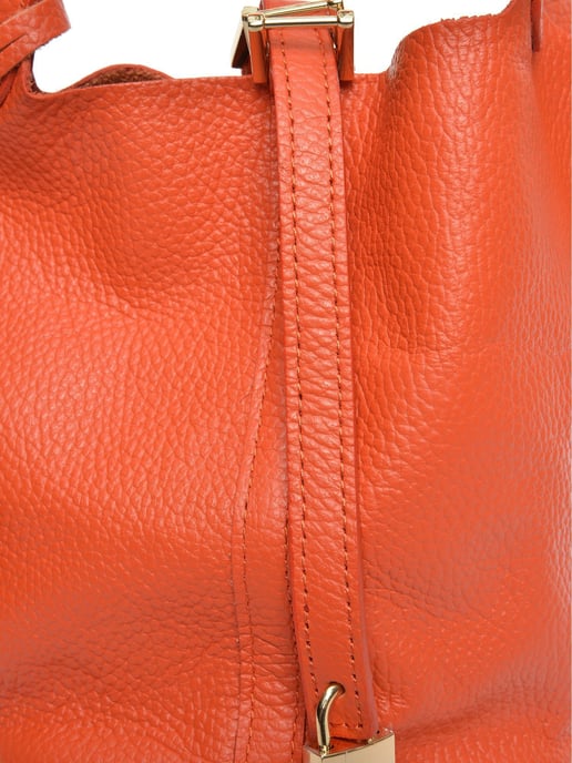 Anna Luchini Orange Rindsledertasche - Image 3