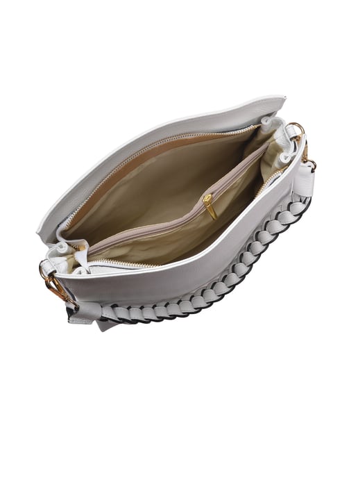 Luisa Vannini Weiß Rindsledertasche - Image 4