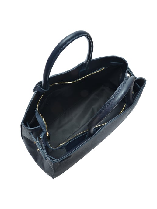 Anna Luchini Blau Rindsledertasche - Image 4