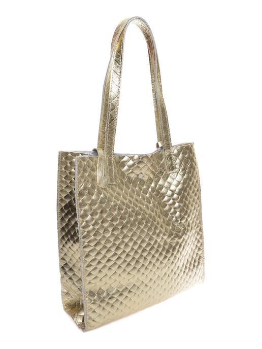 Anna Luchini Gold Rindsledertasche - Image 2