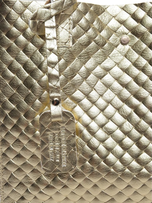 Anna Luchini Gold Rindsledertasche - Image 3
