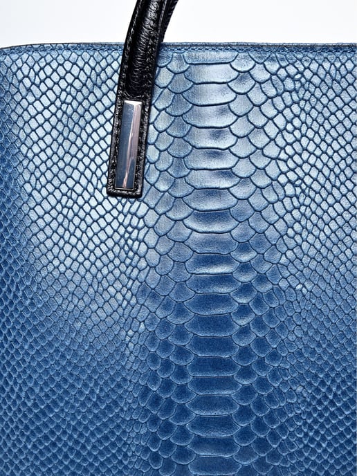 Roberta M Blau Rindsledertasche - Image 3