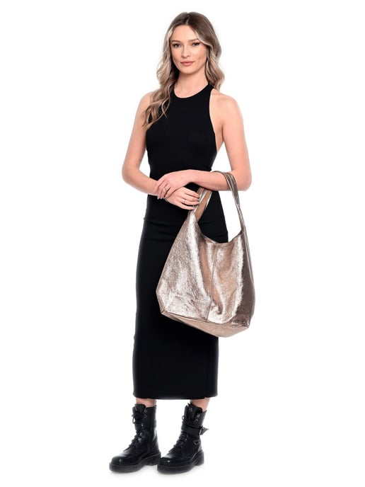 Luisa Vannini Bronze Rindsledertasche - Image 5