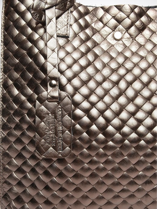 Anna Luchini Bronze Rindsledertasche - Image 3