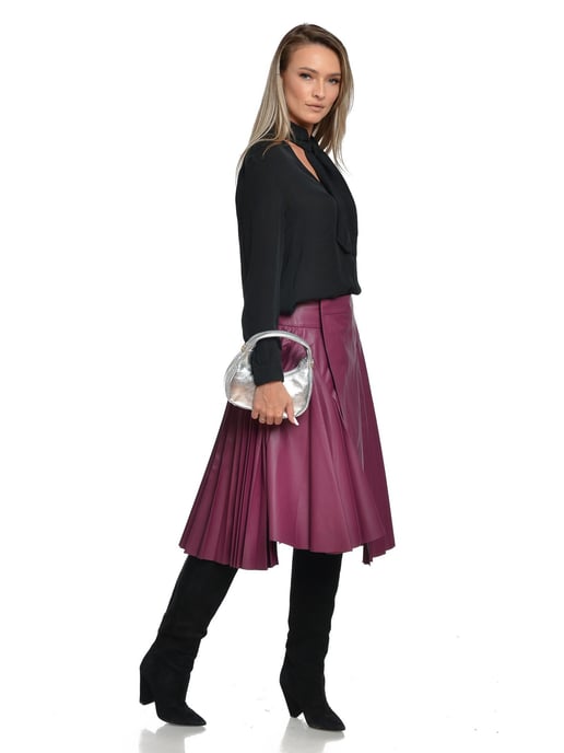 Anna Luchini Silber Rindsledertasche - Image 5