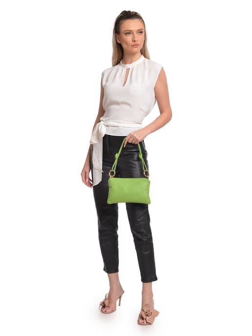 Anna Luchini Grün Rindsledertasche - Image 5