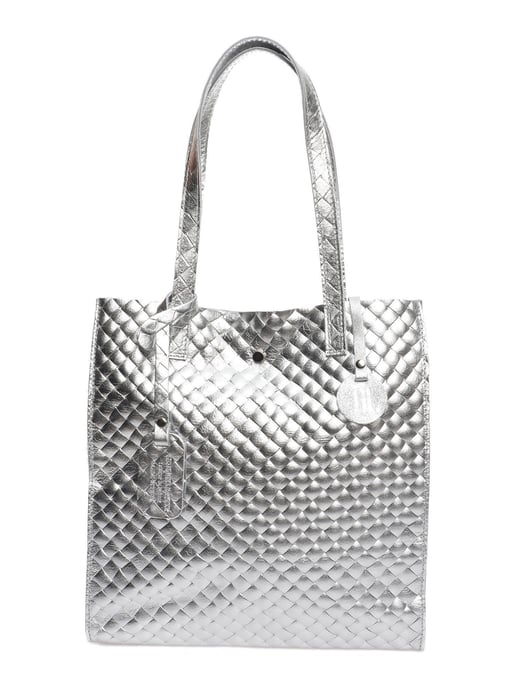 Anna Luchini Silber Rindsledertasche - Image 1