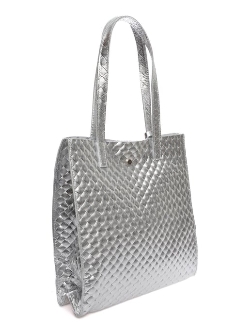 Anna Luchini Silber Rindsledertasche - Image 2