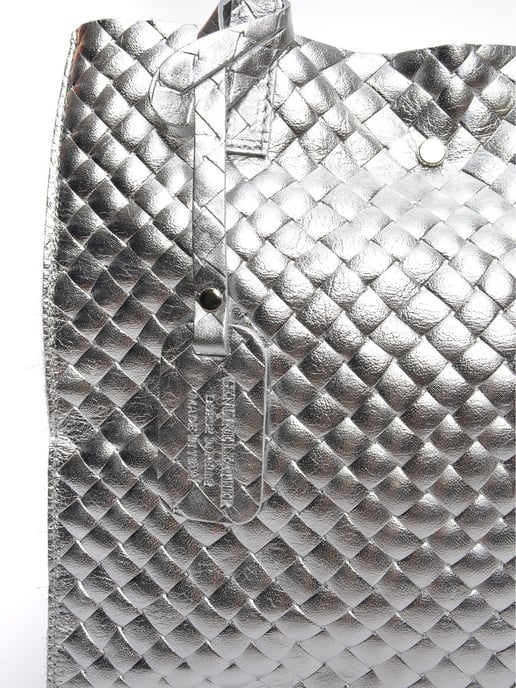 Anna Luchini Silber Rindsledertasche - Image 3