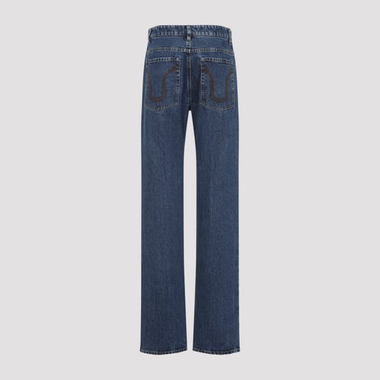 Jeans mit weitem Beinschnitt und Nahtdetails - Image 4