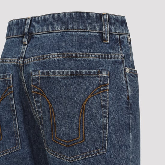 Jeans mit weitem Beinschnitt und Nahtdetails - Image 5