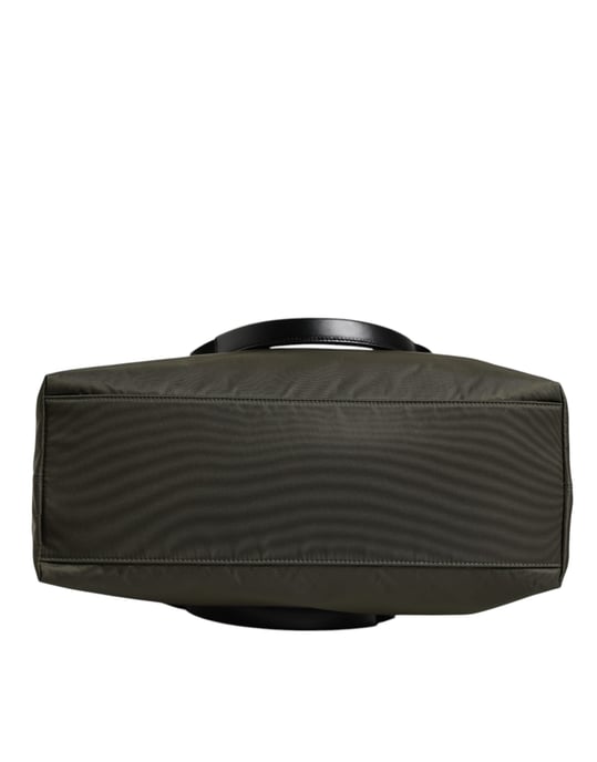 Dolce & Gabbana Militärgrüne Nylon Schulterriemen Tote Bag - Image 6