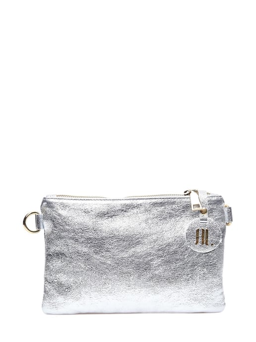 Anna Luchini Silber Rindsledertasche - Image 1