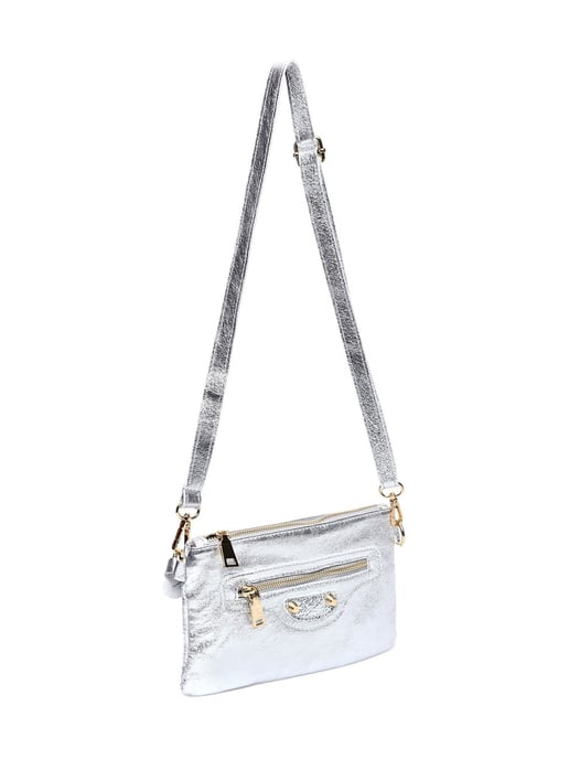 Anna Luchini Silber Rindsledertasche - Image 2