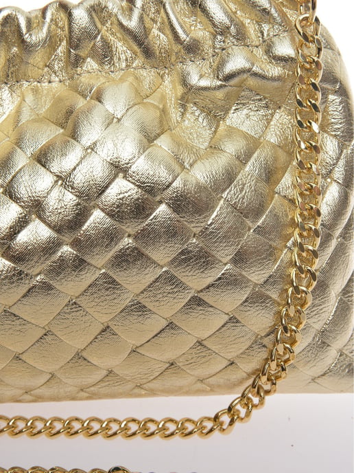 Anna Luchini Gold Rindsledertasche - Image 3