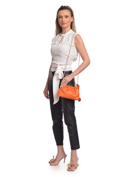 Isabella Rhea Orange Rindsledertasche - Image 5