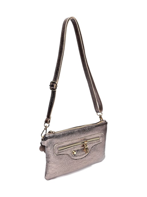 Anna Luchini Bronze Rindsledertasche - Image 2