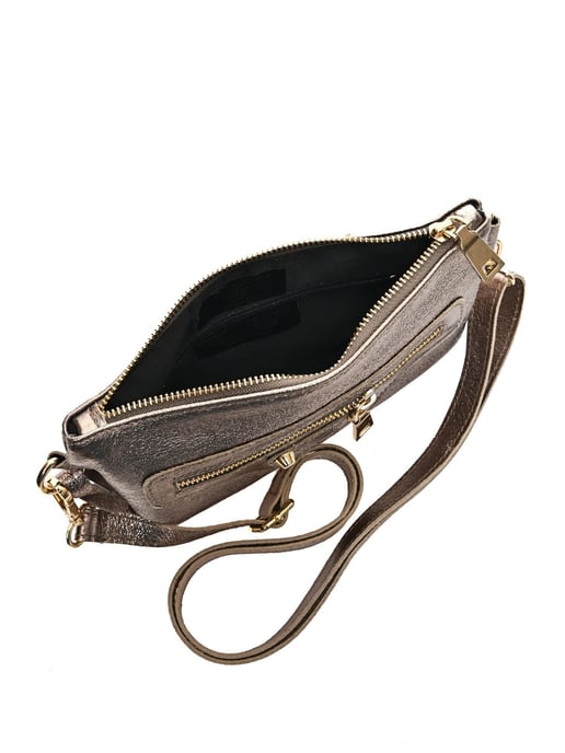 Anna Luchini Bronze Rindsledertasche - Image 4