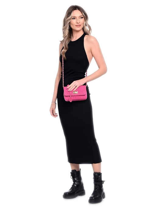 Luisa Vannini Fuchsia Rindsledertasche - Image 5